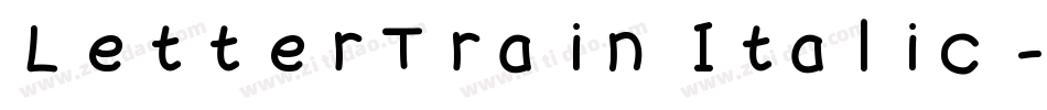 LetterTrain Italic字体转换